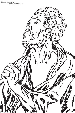 An Apostle By Jacob Jordaens  Coloring page