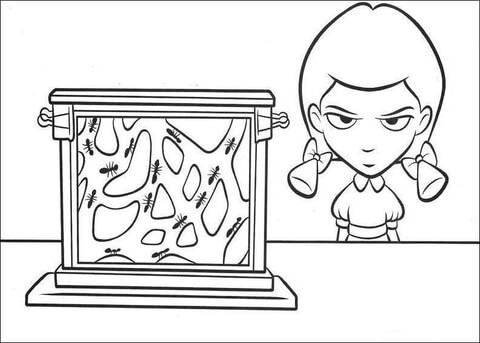 Angry Franny  Coloring page