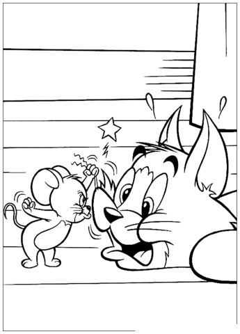 Angry Jerry  Coloring page