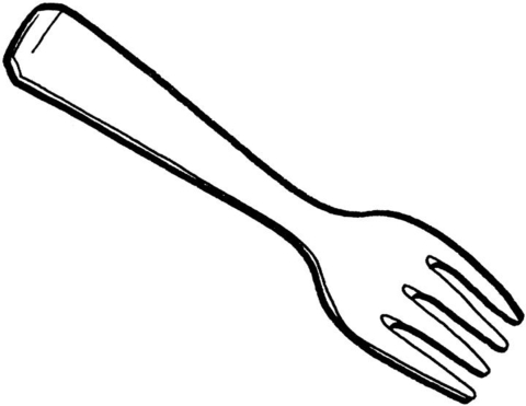 Fork  Coloring page