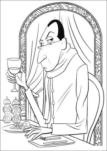 Anton Ego Is Having Lunch  Coloring page