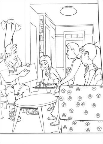 Vanessa and friends Coloring page