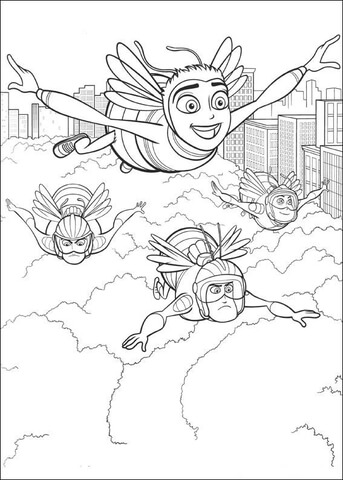 Barry Flying  Coloring page