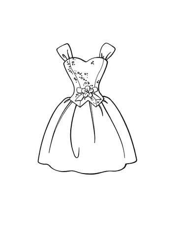 Beautiful Dress  Coloring page