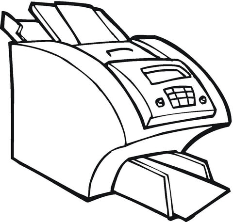 Big Printer For The Office  Coloring page