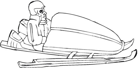 Bobsleigh Coloring page