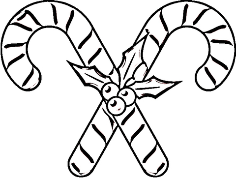 Candy Canes  Coloring page