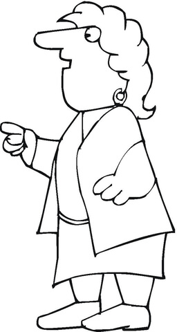 Simpson Style Caricature  Coloring page