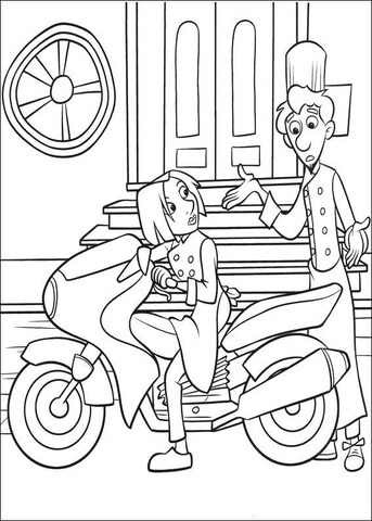 Colette With Linguini  Coloring page