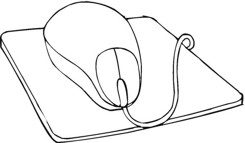 Computer Mouse  Coloring page