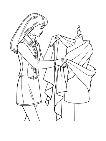 Designing a Dress  Coloring page