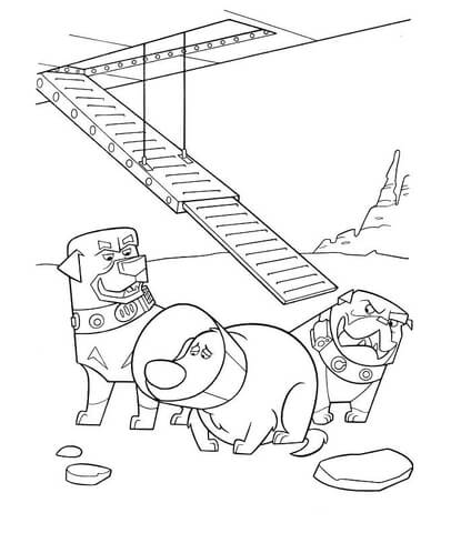 Dogs are sad Coloring page