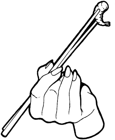 Eating With Chopsticks  Coloring page