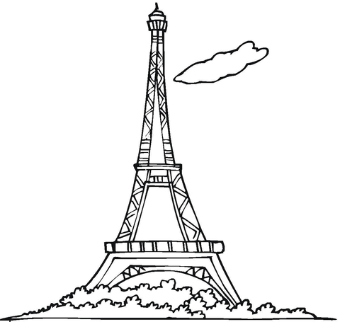 Eiffel Tower  Coloring page