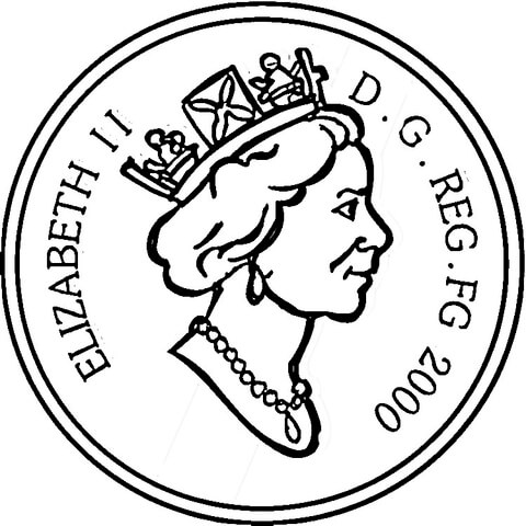 Elizabeth II Coloring page