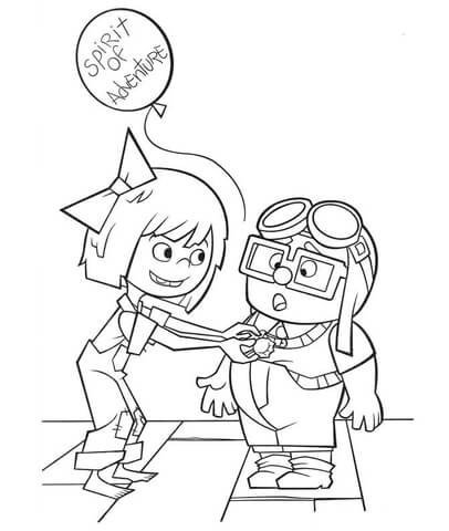 Ellie And Carl  Coloring page