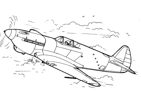 E-30 Fighter Aircraft Coloring page