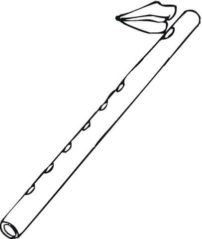 Flute And Lips  Coloring page