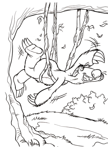 Flying Sid  Coloring page