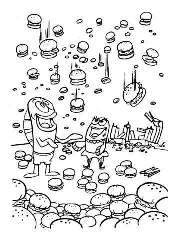 Food Falling From The Sky  Coloring page