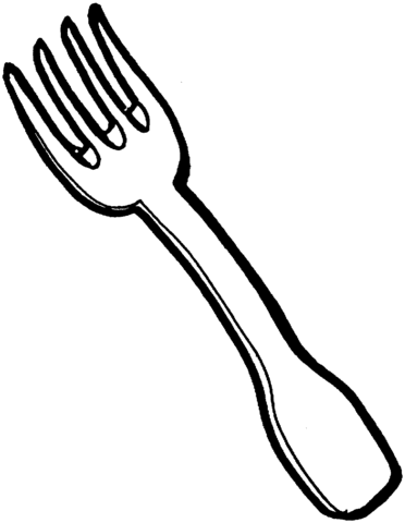 Fork  Coloring page