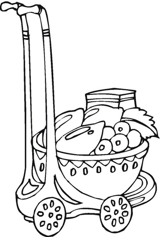 Fruits And Vegetables In The Bag  Coloring page