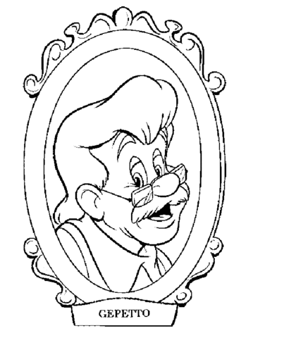 Gepetto Portrait  Coloring page