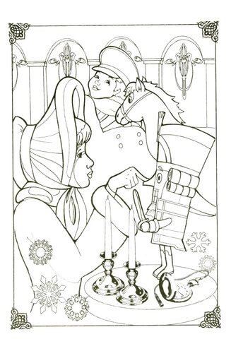 Girl With Nutcracker  Coloring page