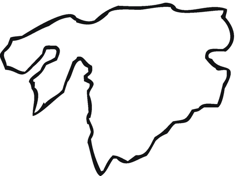 Guinea Bissau Map Outline  Coloring page