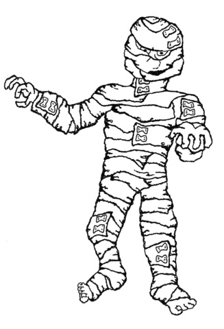 Halloween Mummy  Coloring page