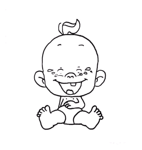 Happy little boy Coloring page