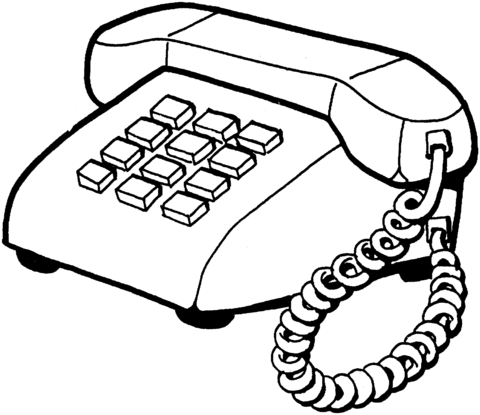 Home Telephone  Coloring page