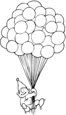 Hundred Of Balloons  Coloring page