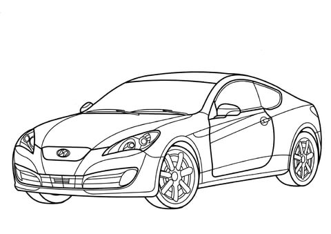 Hyundai Genesis Coupe  Coloring page