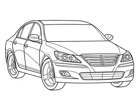 Hyundai Genesis  Coloring page