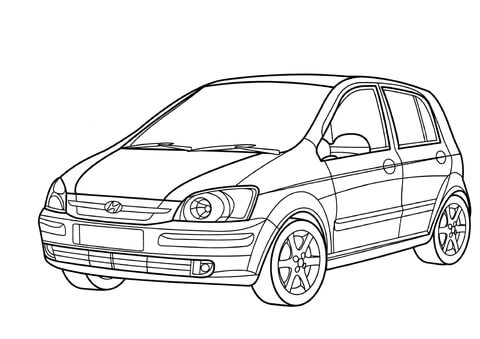 Hyundai Getz  Coloring page