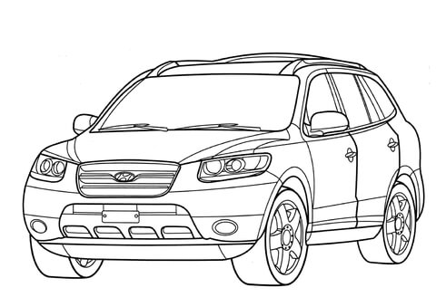 Hyundai Santa Fe  Coloring page