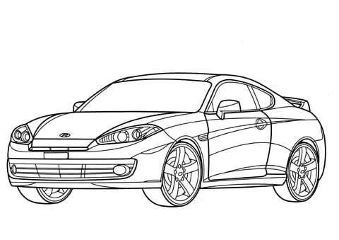 Hyundai Tiburon Coupe  Coloring page