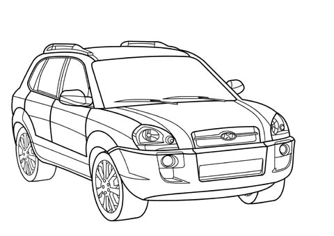 Hyundai Tucson  Coloring page