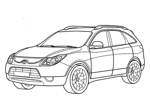 Hyundai Veracruz  Coloring page