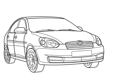 Hyundai Verna  Coloring page