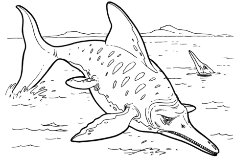 Ichthyosaur  Coloring page