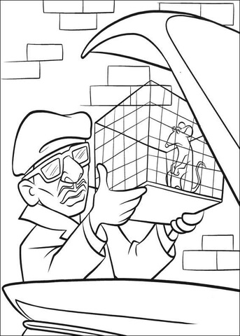 Health inspector Caught Remy  Coloring page