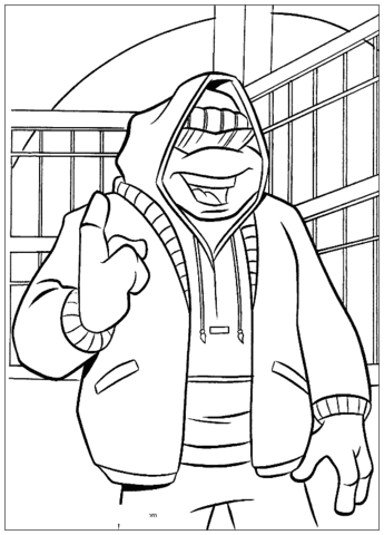 Cool Michelangelo  Coloring page