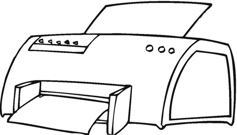 Laser Printer  Coloring page