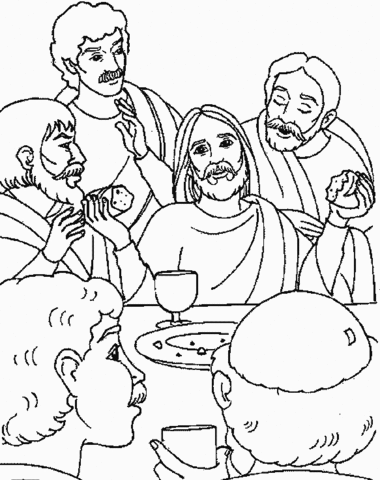 Last Supper Of Jesus Coloring page