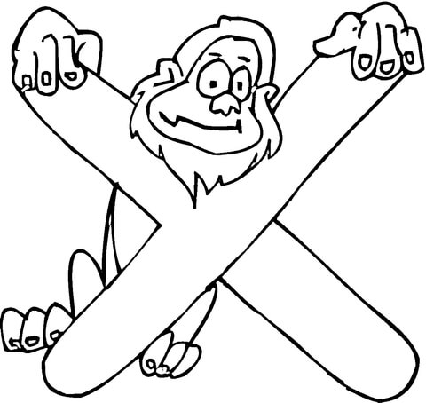 Letter X Coloring page