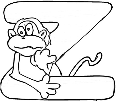 Letter Z Coloring page