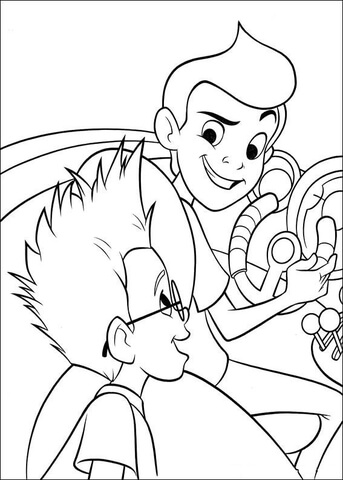 Lewis and Wilbur Robinson  Coloring page