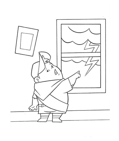 Lightning Outside  Coloring page